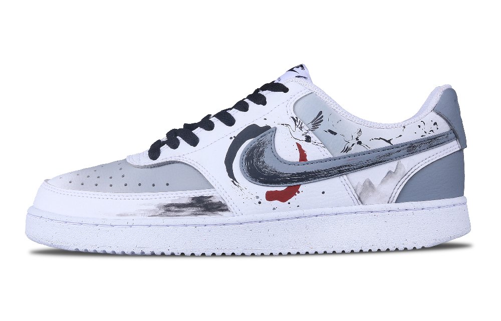 Nike Court Vision 1 Skateboard Shoes Men Low-Top White