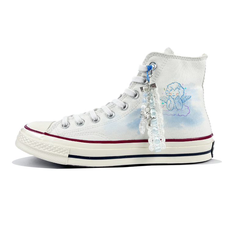 Converse 1970s Anti-Slip Wear-Resistant High-Top Canvas Shoes Unisex Ecru