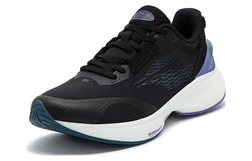 361° Cushioned Slip-Resistant Low-Top Running Shoes Men's Black Purple