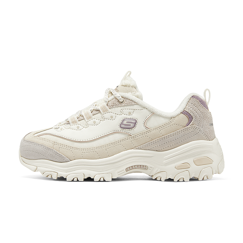Skechers DLITES Low Top Chunky Sneakers Women's Ecru