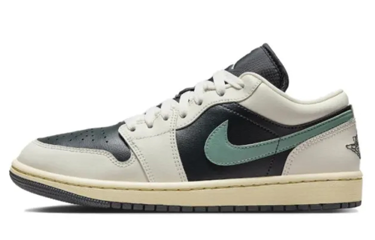 Jordan Air Jordan 1 Cushioned Wear-Resistant Slip-Resistant Low-Top Vintage Basketball Shoes Women's Black Green купить в интернет-магазине Yoocart с быстрой доставкой по России.