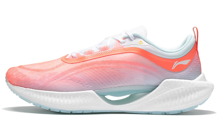 LiNing Super Light 19 Lightweight Rebound Low-Top Running Shoes Women's Fluorescent Fat Orange