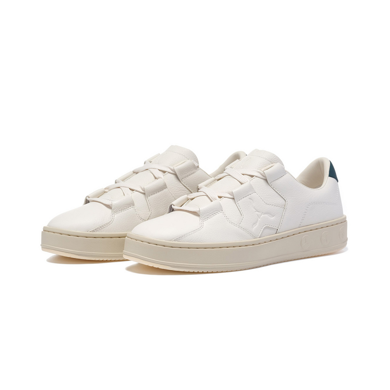 LI NING 1990 Weight With Stamp Slip Resistant Abrasion Resistant Low top Skateboard Shoes Women's White Green