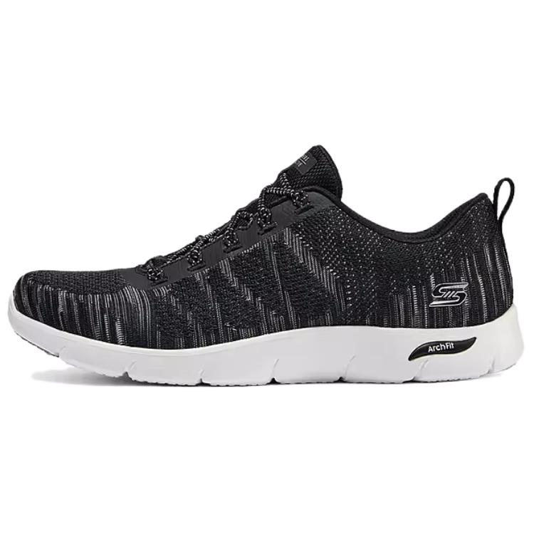 Skechers Low Top Casual Running Shoes Women's Black White