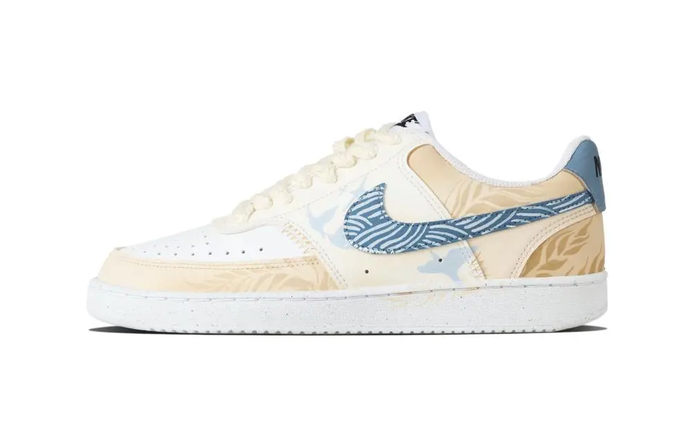 Nike Court Vision 1 Wheat Wave Abrasion Resistant Low top Skateboard Shoes Unisex Brown