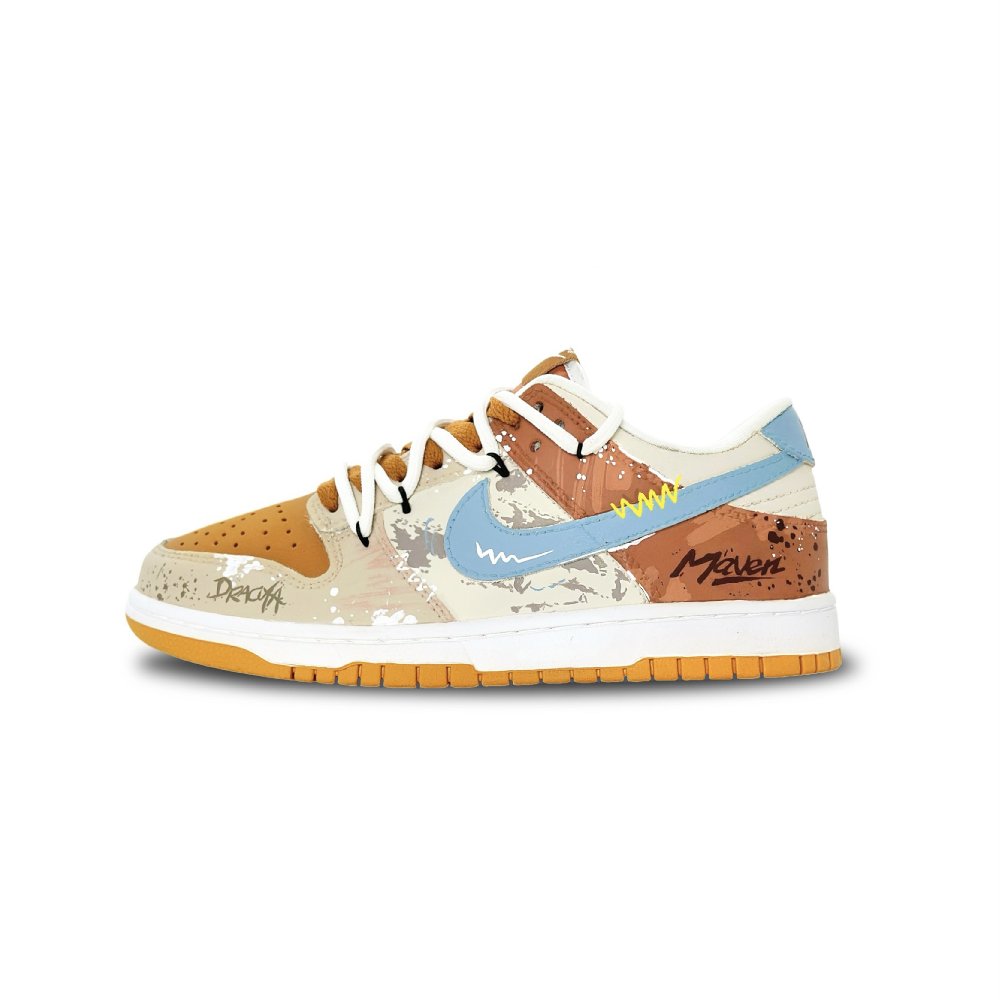 Nike Dunk Scruffy Daily Abrasion Resistant Low Top Skateboard Shoes Unisex Brown
