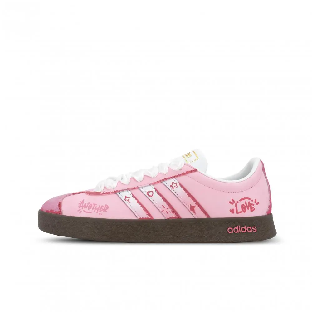 Adidas Vl Court Classic Sweetheart Girlish Low top Skateboard Shoes Women's Pink
