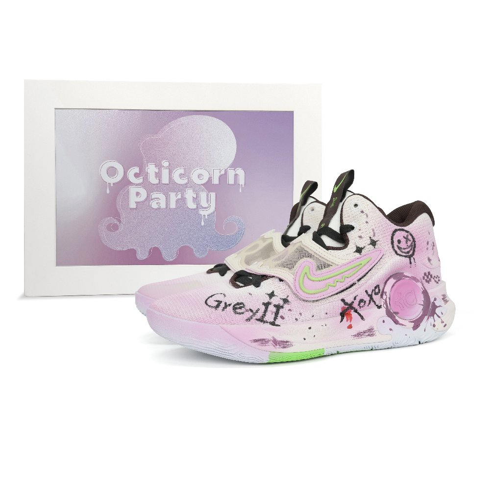 Nike KD Trey 5 X Cushioning Anti-Slip And Wear-Resistant Low-Top Basketball Shoes Men's Pink White