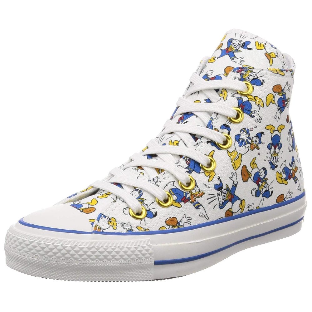 Converse All Star 100 Donald Duck Pt Hi High Top Canvas Shoes Unisex White Blue