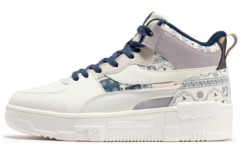 361° Tide Burn 2 Slip Resistant, Abrasion Resistant, Thermal High Top Skateboard Shoes Women's White Blue