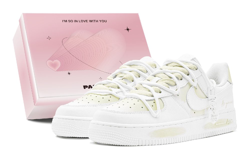 Nike Air Force 1 Lemon Story Low Top Skateboard Shoes Men's Light Yellow