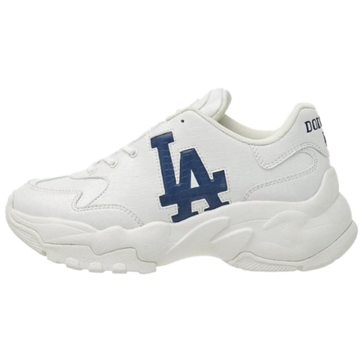 MLB Los Angeles Dodgers Anti-Slip Wear-Resistant Mid-Top Chunky Sneakers Unisex Ecru