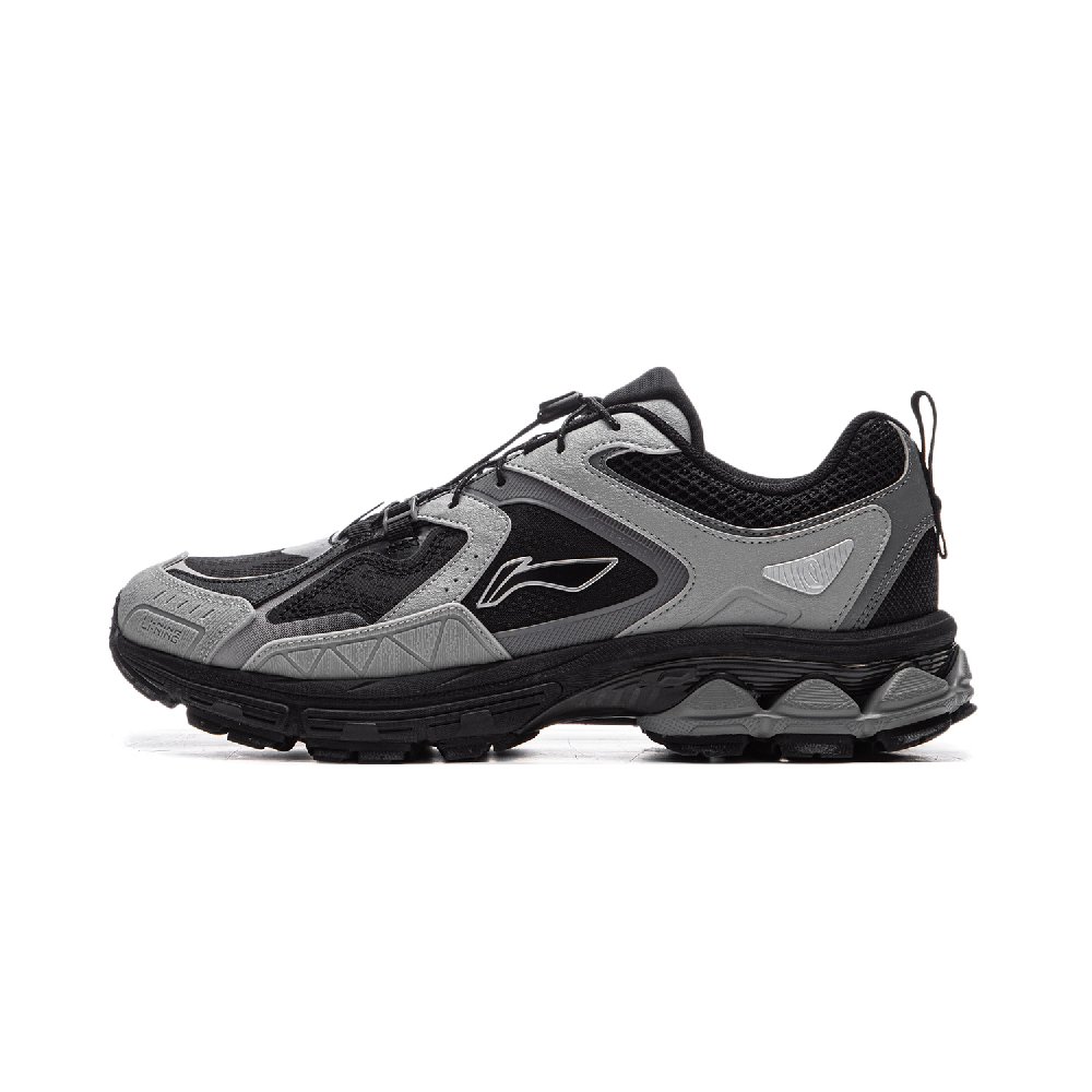 LiNing Support 2.0 Trail V2 Anti-Slip Wear-Resistant Low-Top Running Shoes Men's Black Gray Color