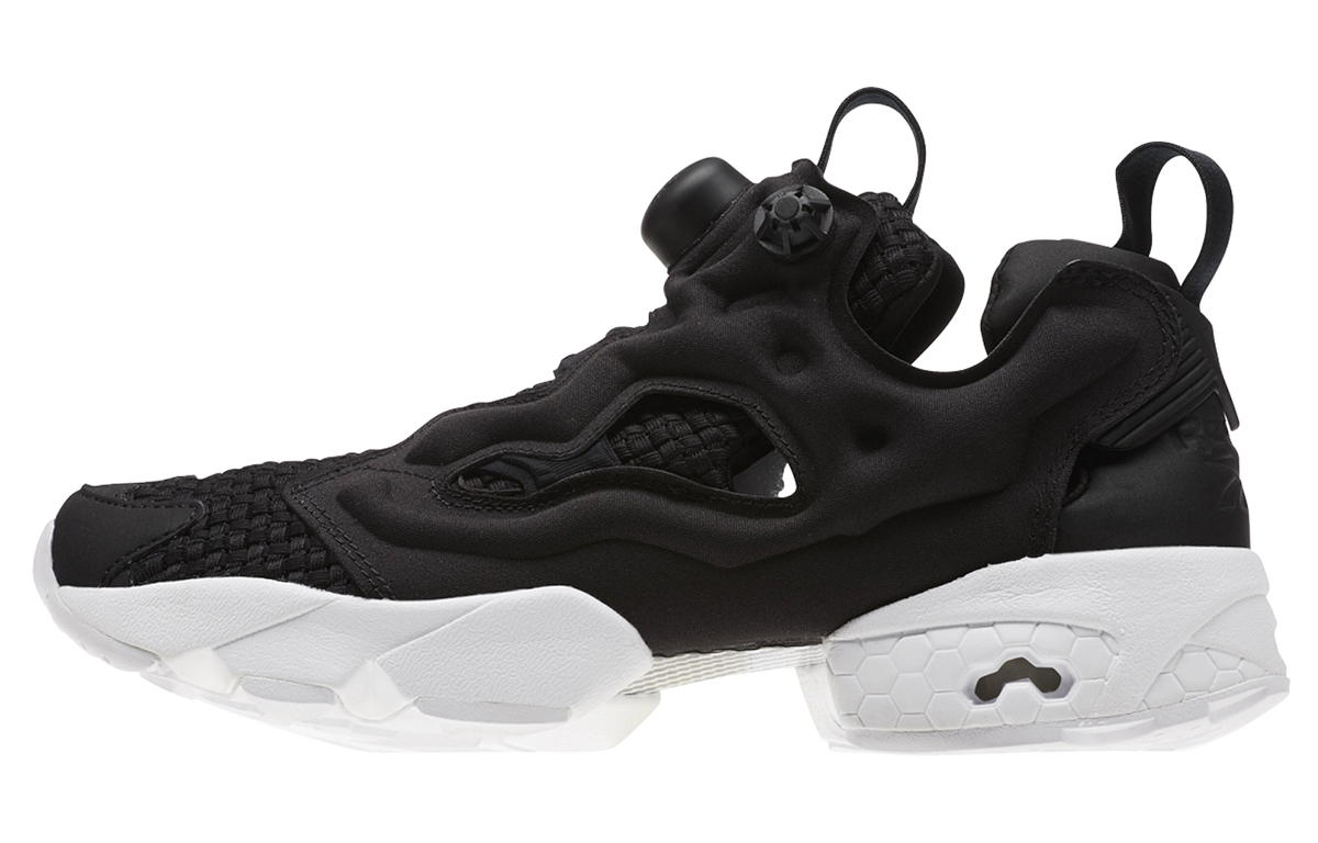 Reebok Instapump Fury Woven Running Shoes Black/White Women's