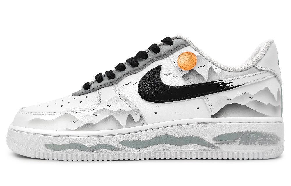 Nike Air Force 1 Coverage Warm Low-Top Skateboard Shoes Men's Light Gray