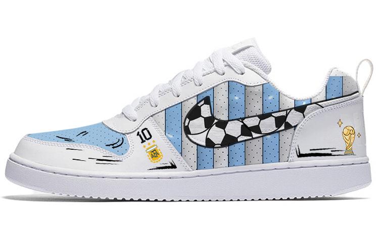 Nike Court Borough Skateboard Shoes Men Low-Top Blue/White