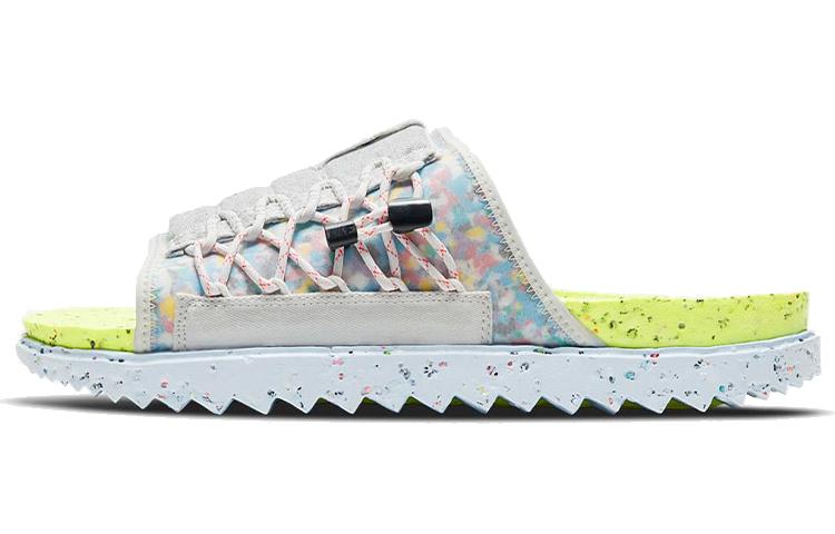 Nike Asuna Crater Slide Platinum Lint Volt Chambray Blue Black
