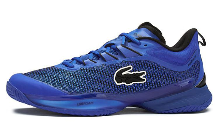 LACOSTE Slip-Resistant Water-Resistant Lightweight Low-Top Casual Shoes Men's Blue Black
