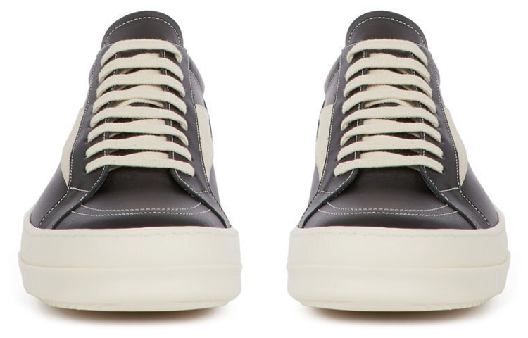 RICK OWENS EDFU Vintage Sneaks Leather Black Milk White Women's купить в интернет-магазине Yoocart с быстрой доставкой по России.