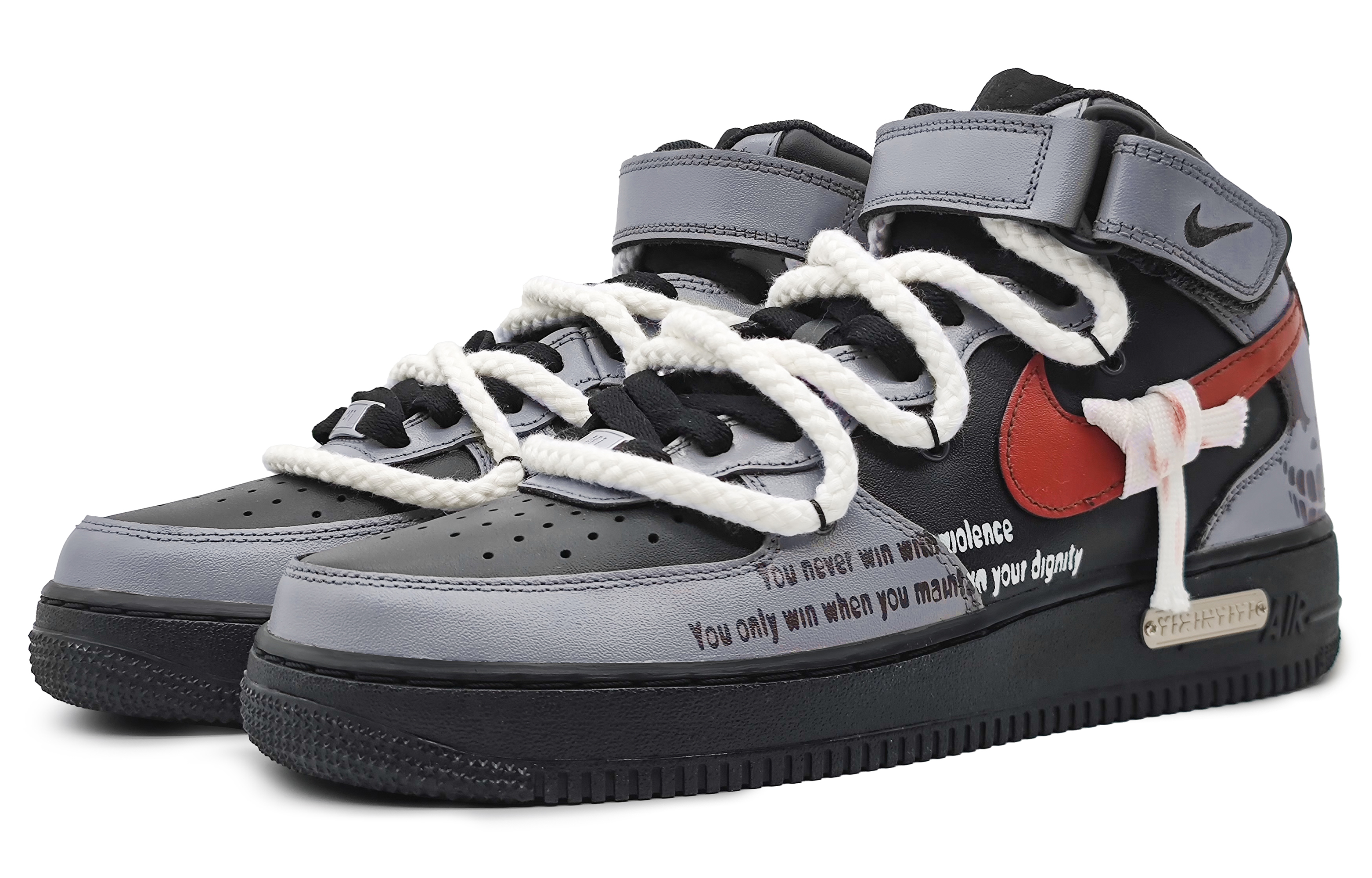 Nike Air Force 1 07 Anti-Slip And Wear-Resistant Balance Coverage Mid-Top Skateboard Shoes Men's Sandalwood Purple купить в интернет-магазине Yoocart с быстрой доставкой по России.