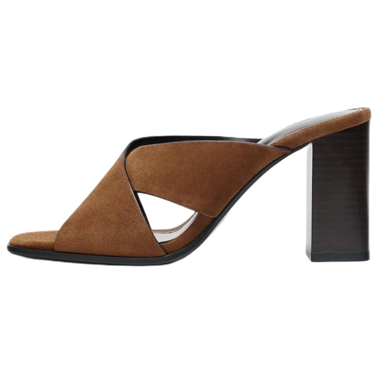 ZARA Slide Slippers Women's Brown