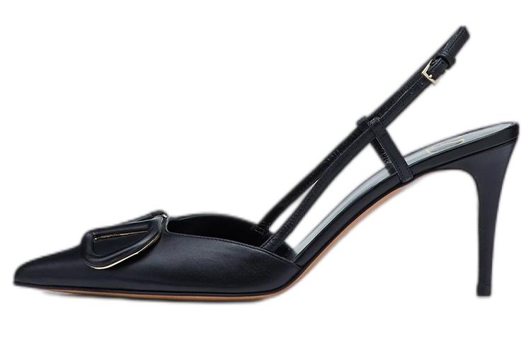 Valentino VLogo Signature GARAVANI Slim Heel High Heels 8cm Women's Black