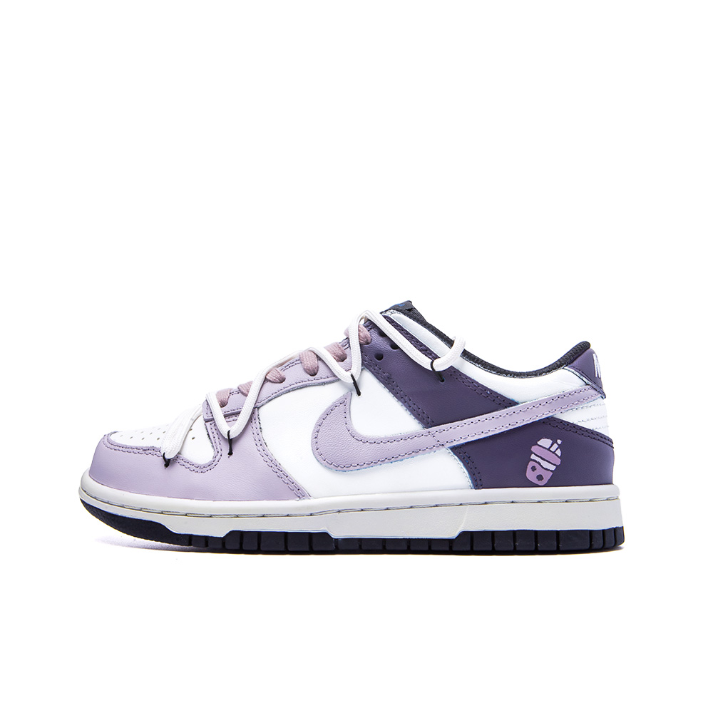 Nike Dunk Taro Paste Bobo, Amber Low Top Skateboard Shoes Women's Purple White