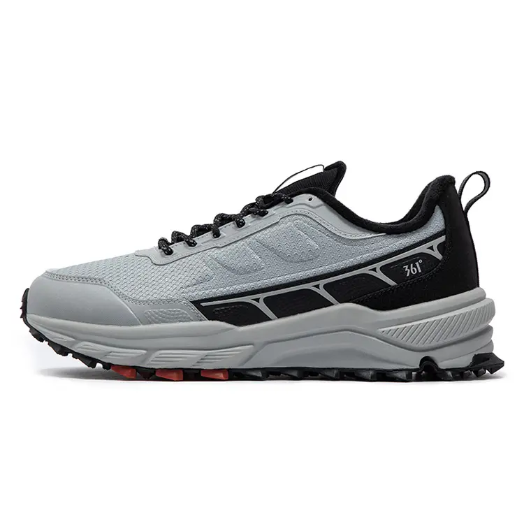 361° Anti Slip Wear Resistant Low Top Casual Running Shoes Men's Recycling Gray
