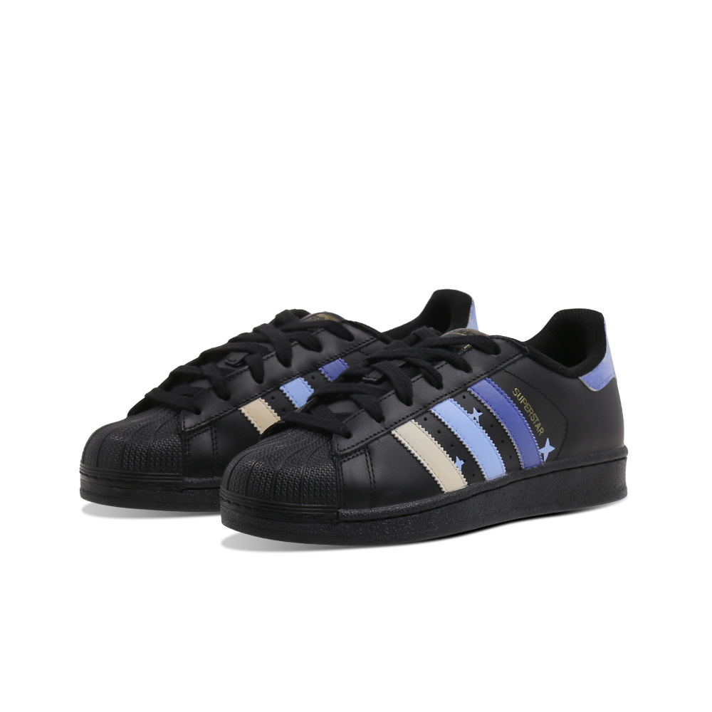 Adidas Originals SUPERSTAR Lightweight Anti-Slip Low-Top Skateboard Shoes Unisex Black Blue