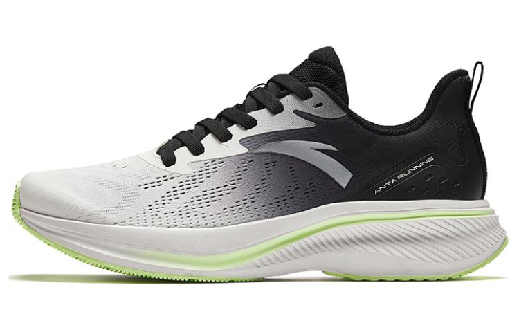 Anta Running Collection Cushioning, Wear Resistant Low top Casual Running Shoes Men's White Black