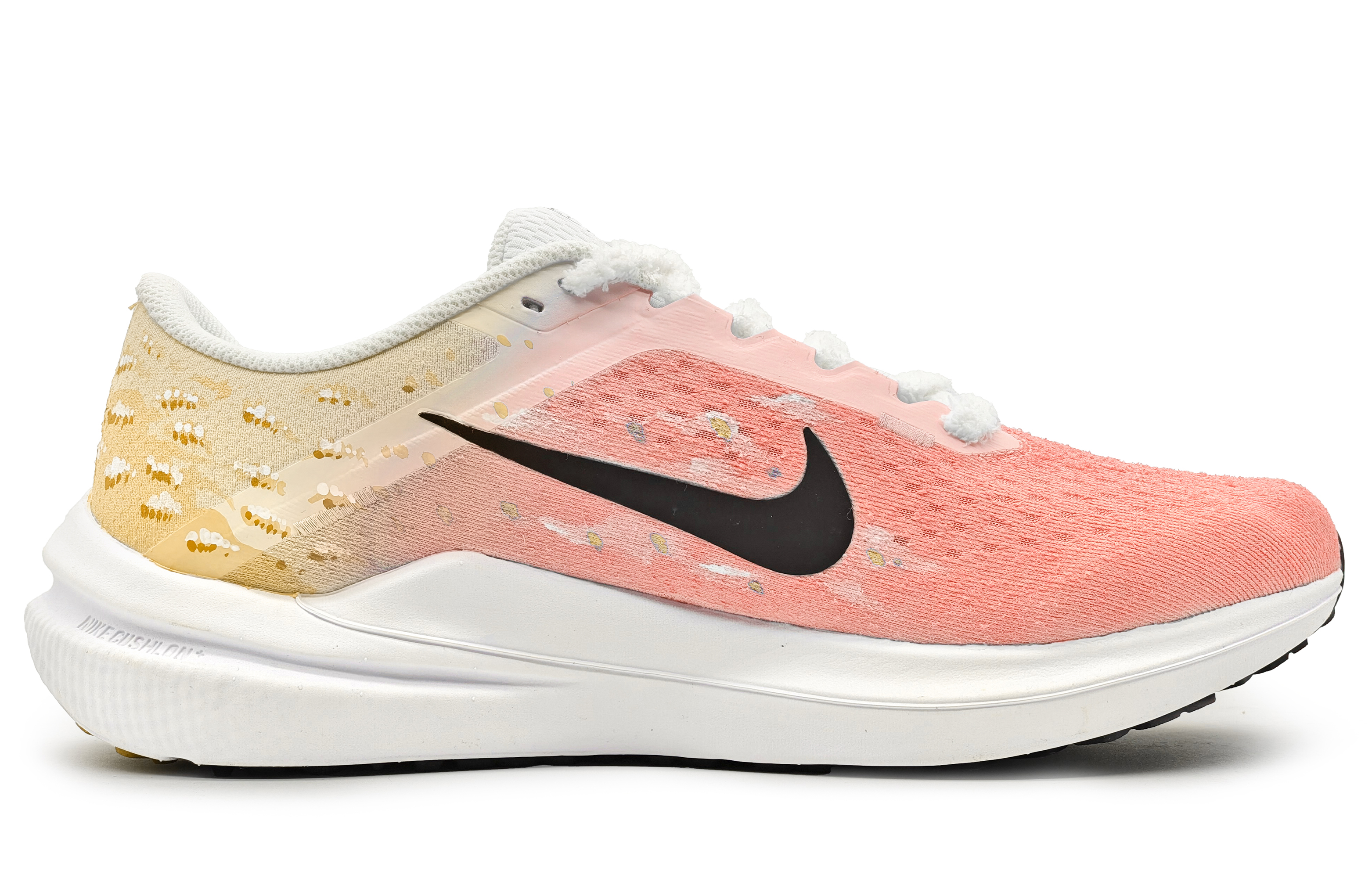 Nike Air Winflo 10 Cushioned Slip-Resistant Low-Top Running Shoes Women's Pink Yellow купить в интернет-магазине Yoocart с быстрой доставкой по России.