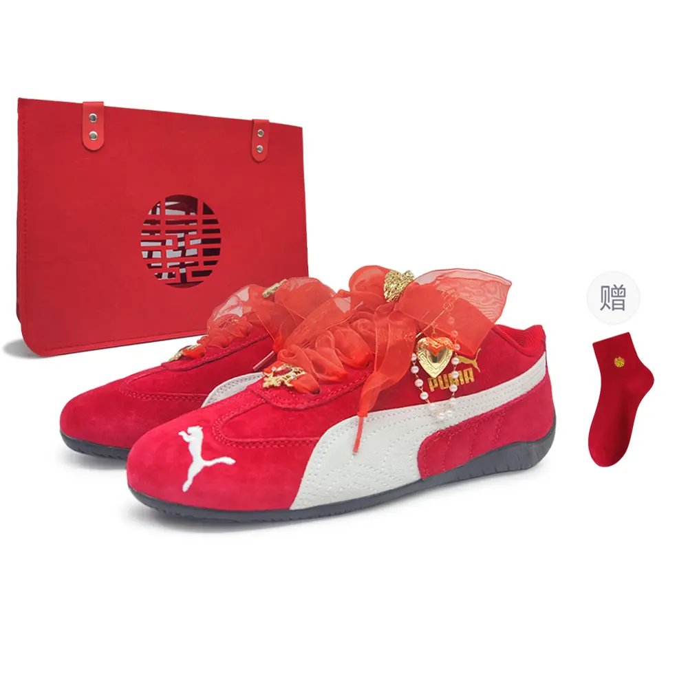 PUMA Speedcat Go Travel Wedding Low top Racing Shoes Women's Red White