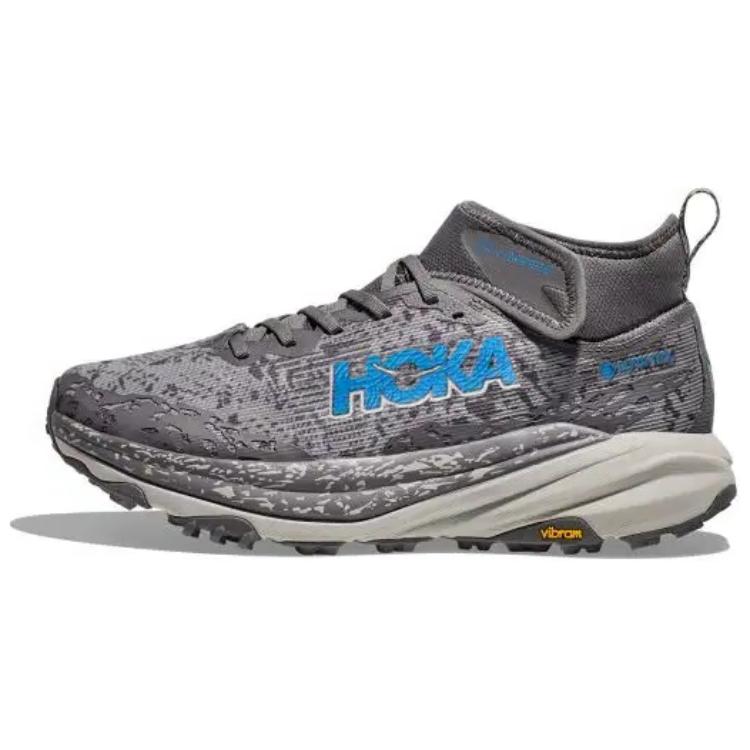 HOKA ONE ONE SPEEDGOAT 6 Slip Resistant Rebound Mid Top Running Shoes Men's Gray