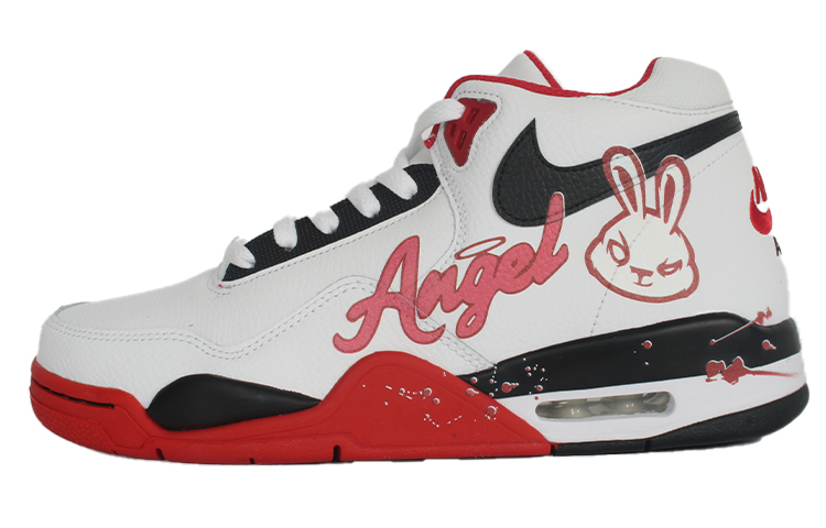 Nike Flight Legacy Trendy Bunny Angel Rabbit High-Top Vintage Basketball Shoes Men's Red White