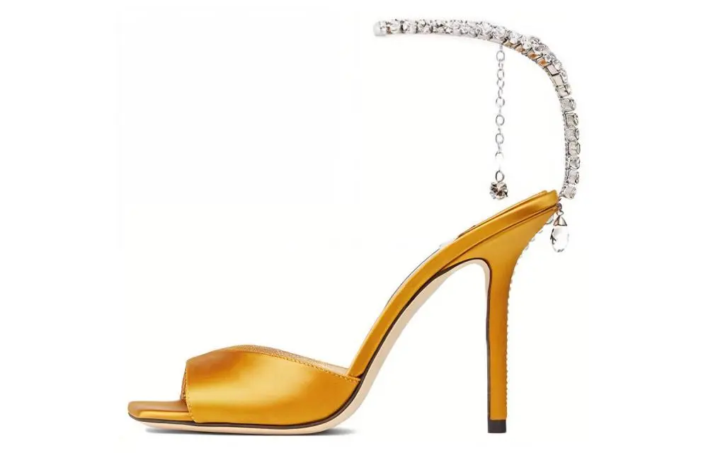 Jimmy Choo Saeda 100mm Crystal-embellishment Sandals