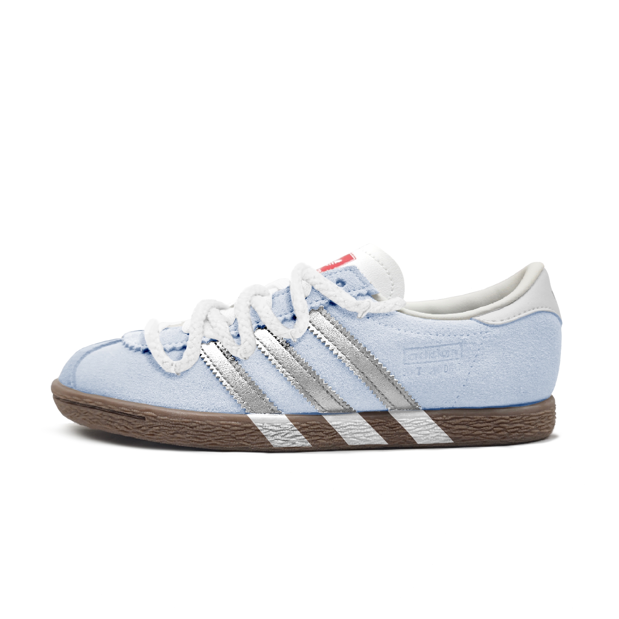 Adidas Neo Frost Blue Silver Trace Slip Resistant Low top Skateboard Shoes Unisex Light Blue