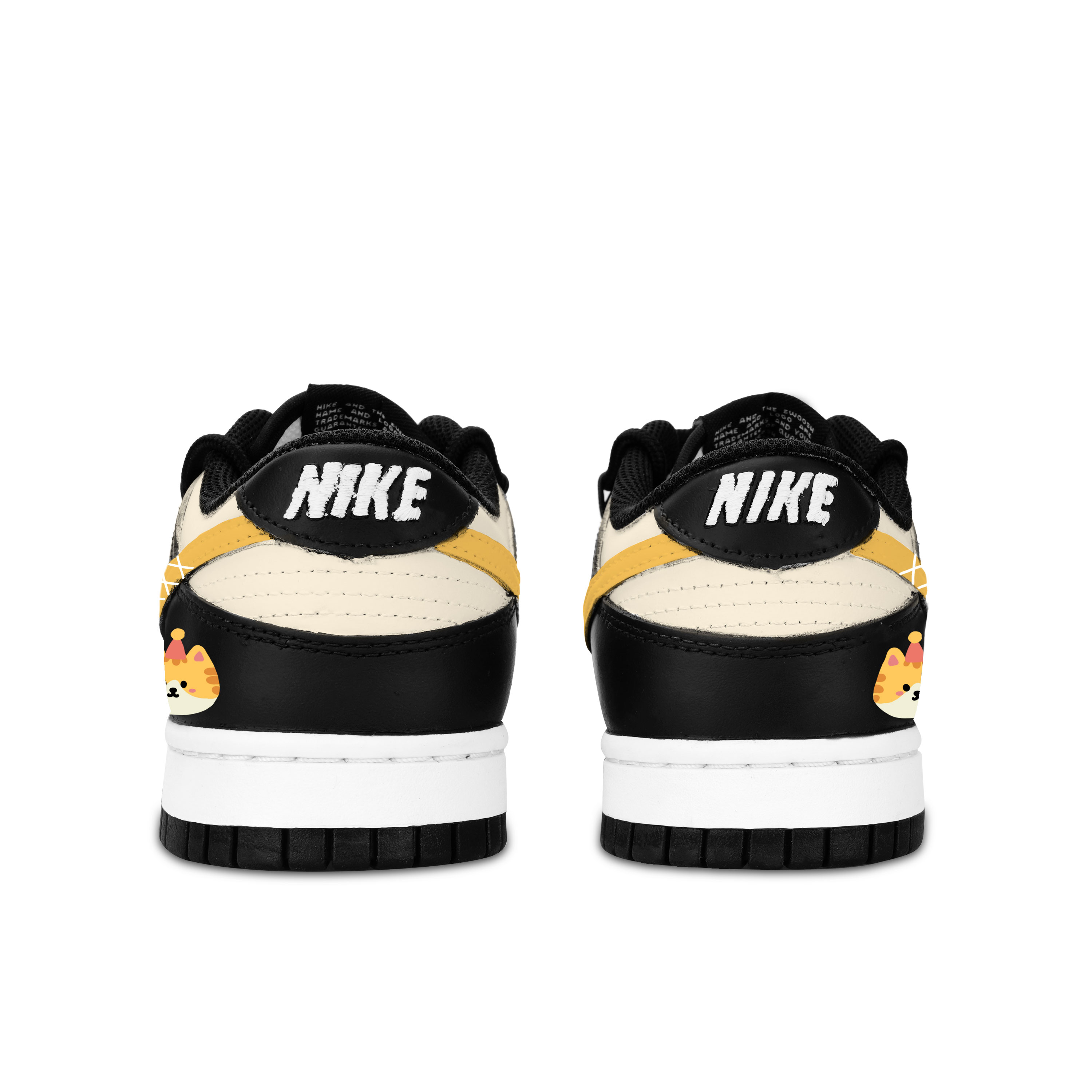 Nike Dunk Black White, Meow Yellow Companion Abrasion Resistant Slip Resistant Low top Skateboard Shoes Unisex Yellow купить в интернет-магазине Yoocart с быстрой доставкой по России.