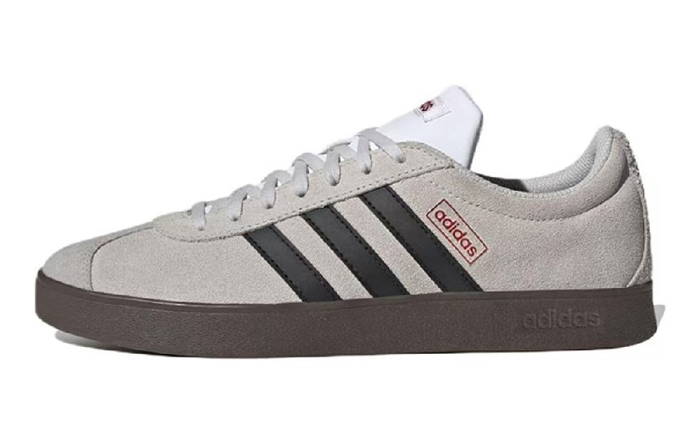 Adidas Neo VL Court 2.0 Anti-Slip Wear-Resistant Low-Top Skateboard Shoes Unisex Red Gold