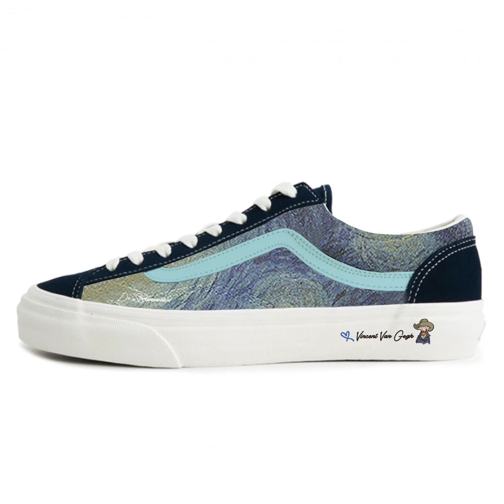 Vans Style 36 Starry Sky And Sky 3 Cushioning, Wear Resistant Low top Skateboard Shoes Unisex Blue White