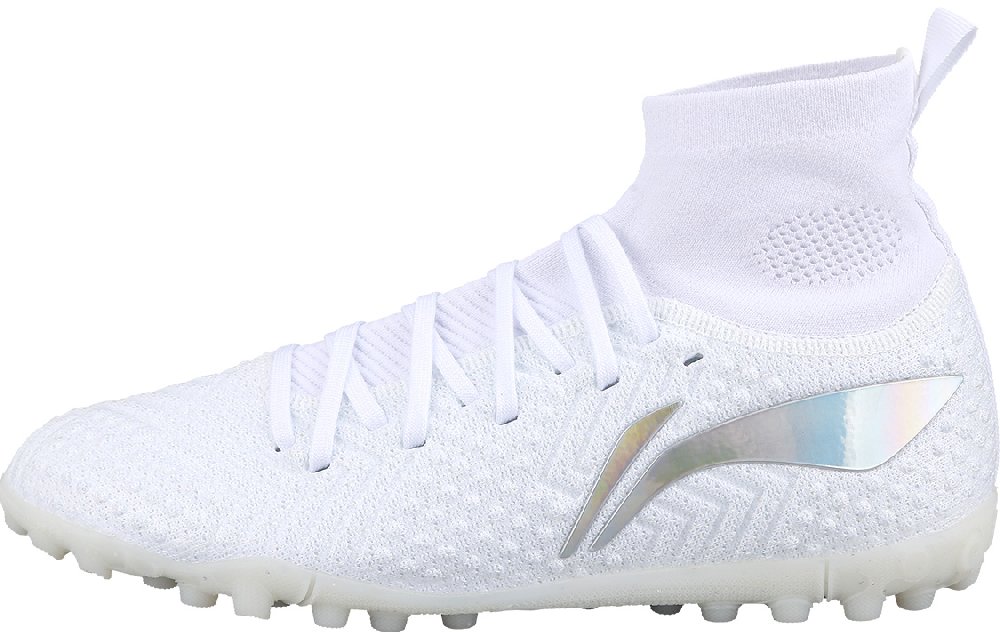 LINING Shadows Soccer Shoes Men High-Top Standard White