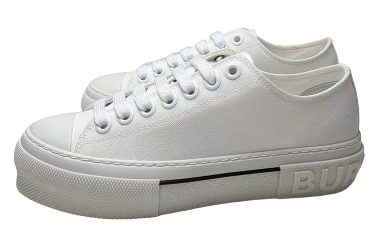Burberry Gabardine Sneakers White Women's