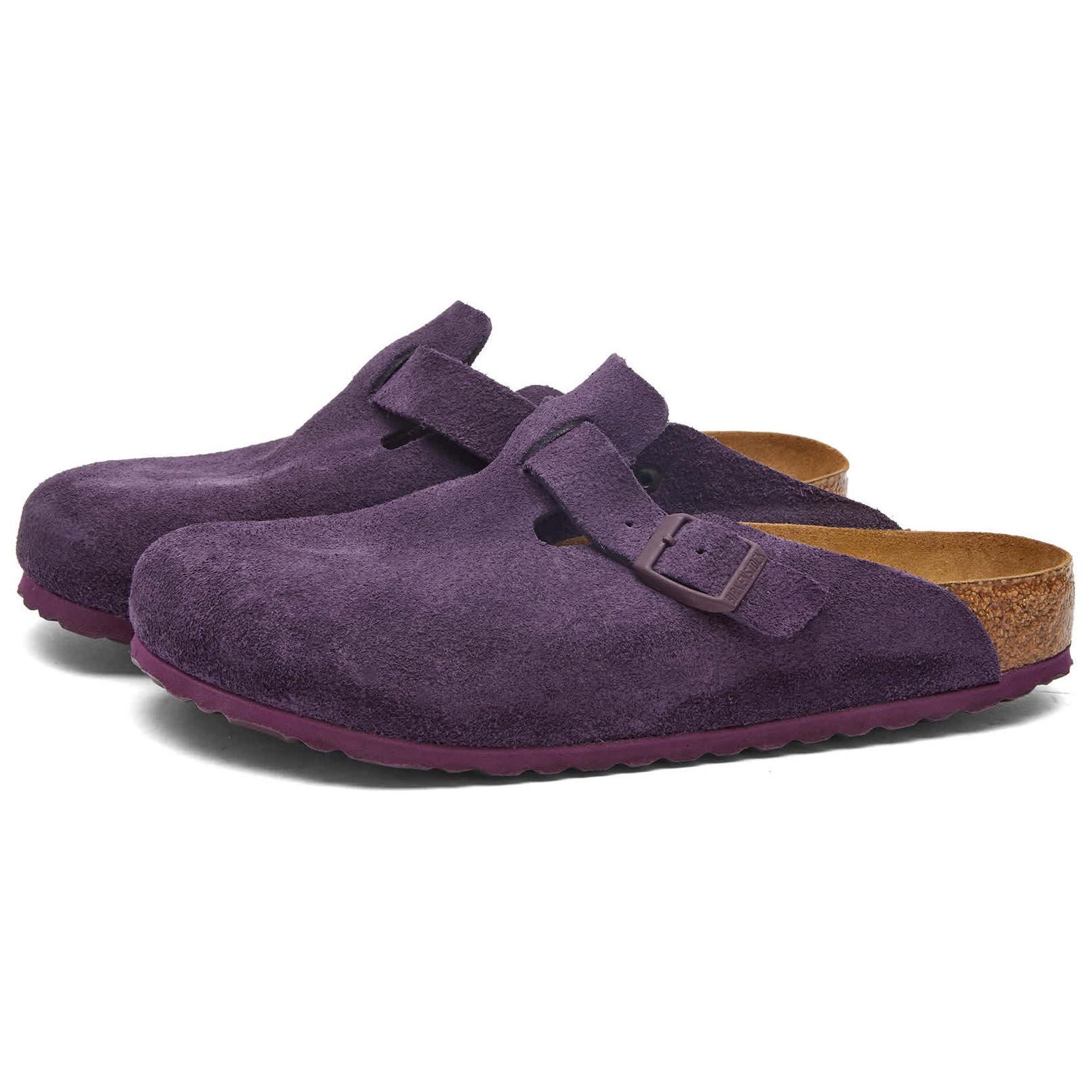Birkenstock Buckle Suede Mules