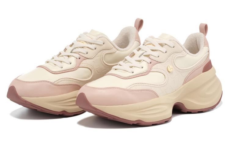 LI NING 1990 Clouds Cushioning, Abrasion Resistant, And Resilient Properties Low top Running Shoes Women's Tawny