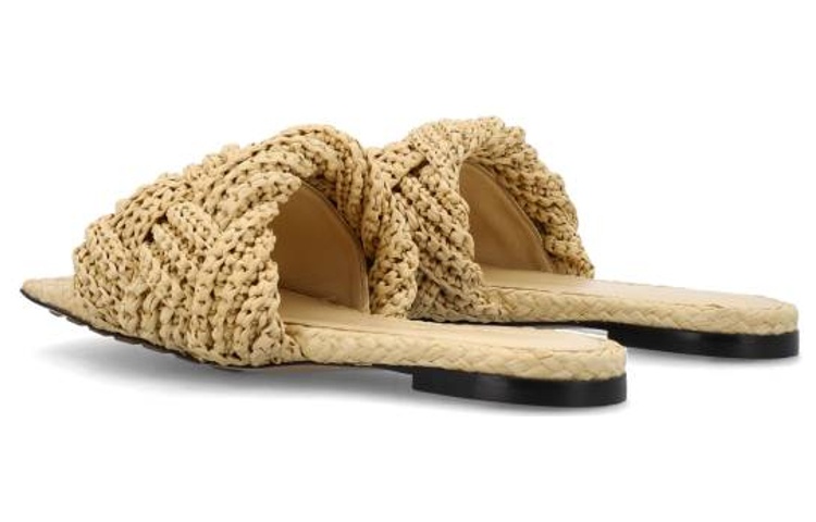 Bottega Veneta Lido Slide Slippers Women's Beige купить в интернет-магазине Yoocart с быстрой доставкой по России.