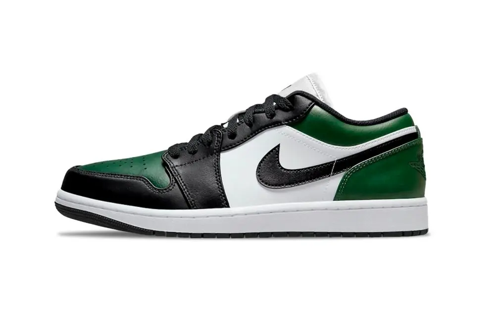 Jordan Air Jordan 1 Support Low top Vintage Basketball Shoes Unisex Black Green