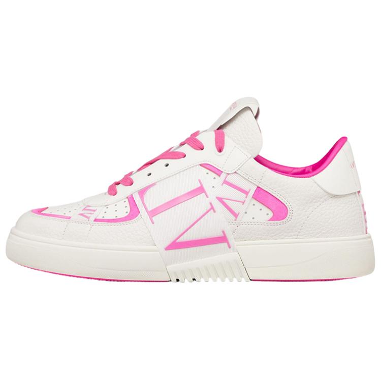 Valentino VL7N Low Top Stylish Skateboarding Shoes Men's White Pink