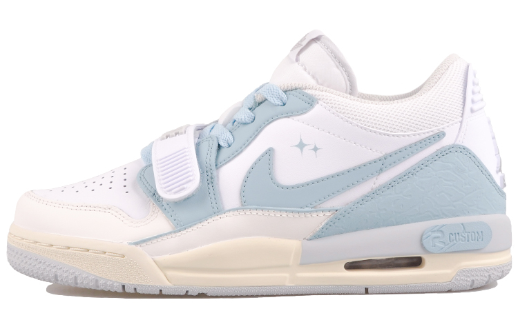 Jordan Legacy 312 RISK Blue Meteorite Cushioning Slip Resistant Low Top Vintage Basketball Shoes GS Blue White