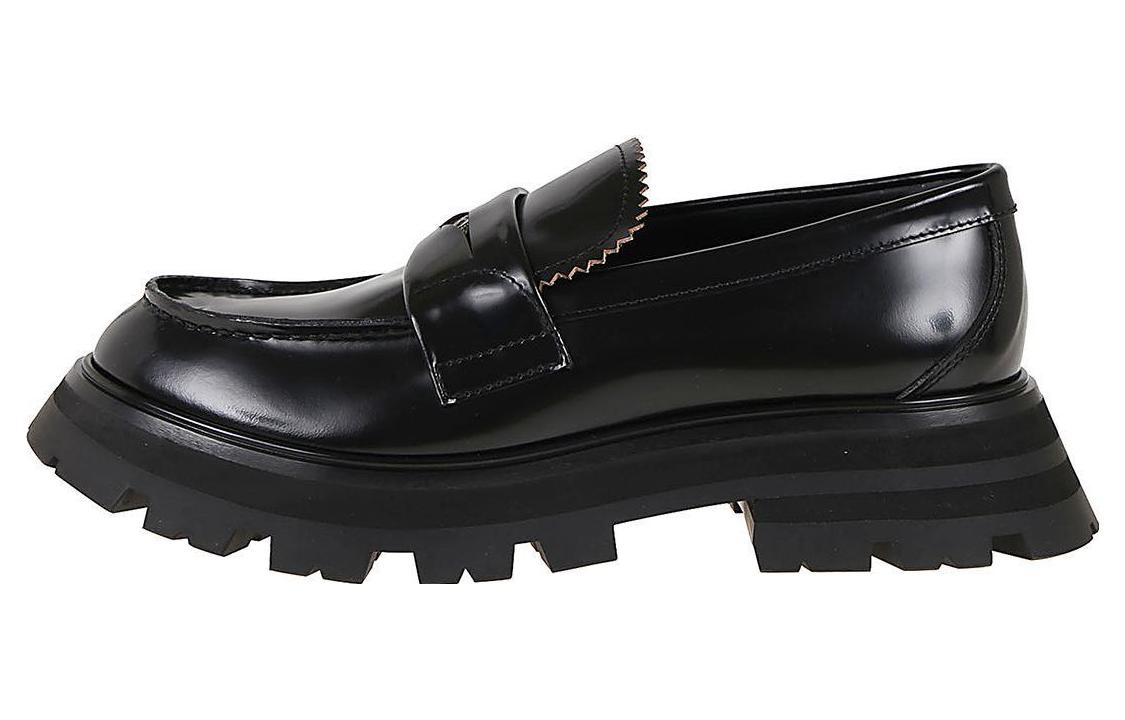 Alexander McQueen Wander Leather Loafers 'Core Black' Women's
