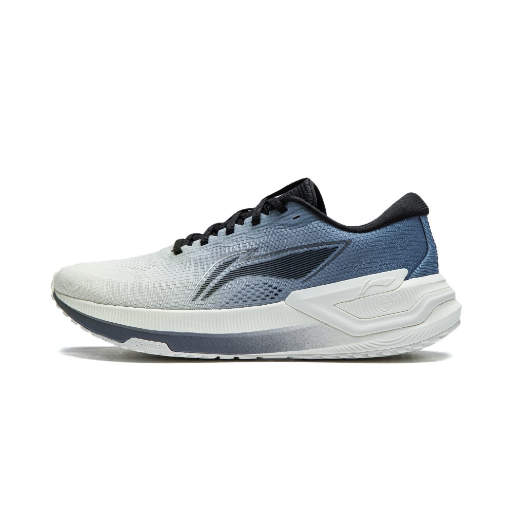 LiNing YueYing 3.0 Cushioned Slip Resistant Support Low Top HEEL LOC Sprint Running Shoes Men's Blue Beige White