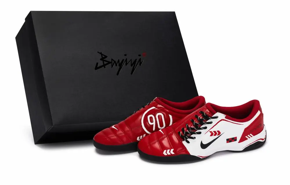 Nike Total 90 IIl Abrasion Resistant Soccer Shoes Unisex Black White Red